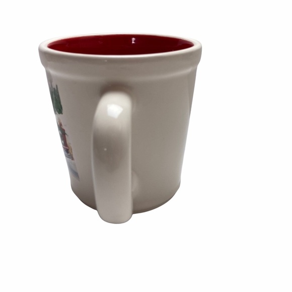 Magenta Christmas Oversized COFFEE Mug CUP Tree Labrador Puppy Truck Mistletoe - Picture 6 of 8